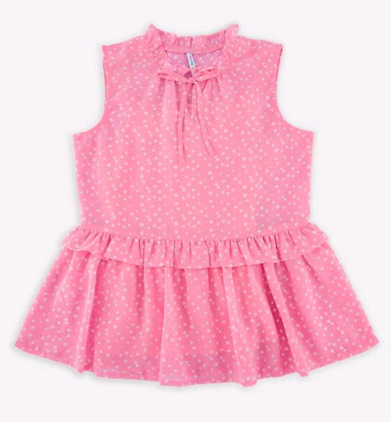 Poppers pink  Self Design Dress