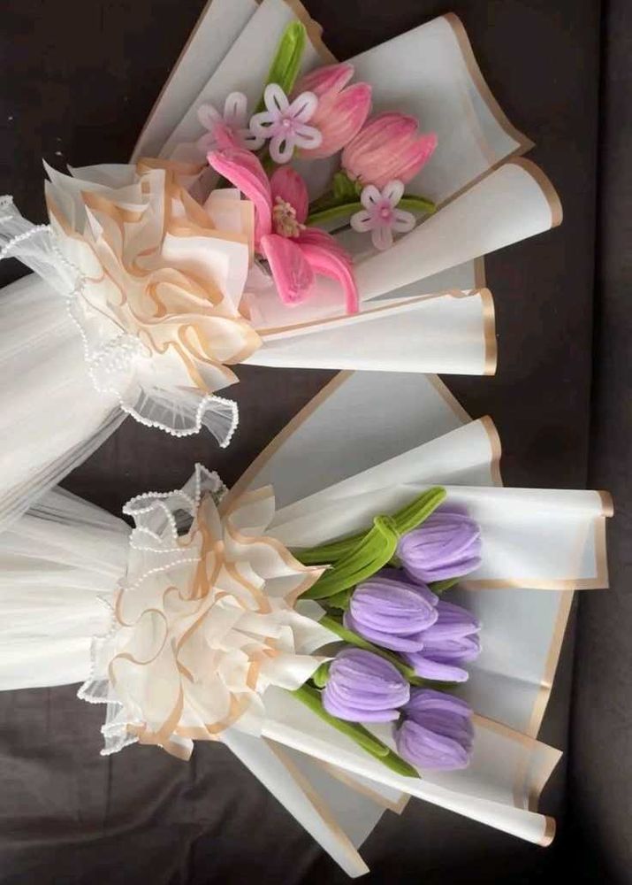 Handmade Crochet Flower Bouquets
