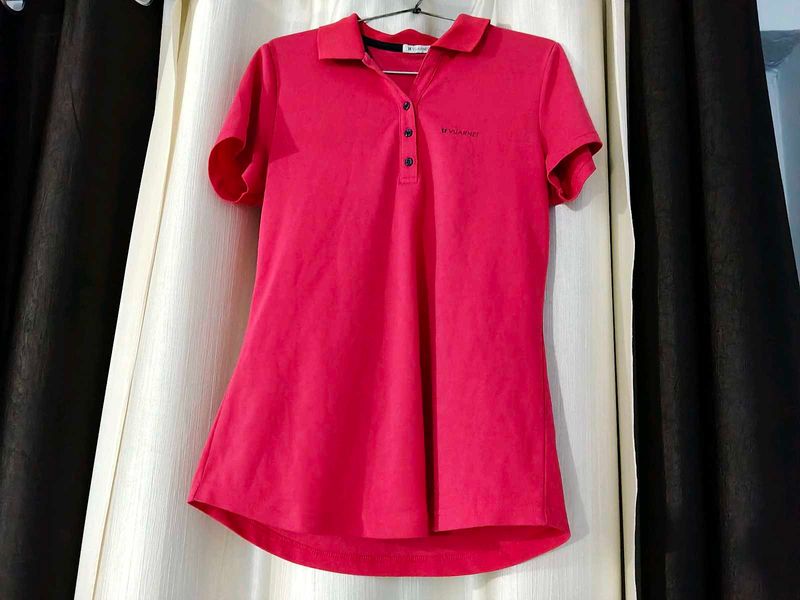 pink casual t shirt
