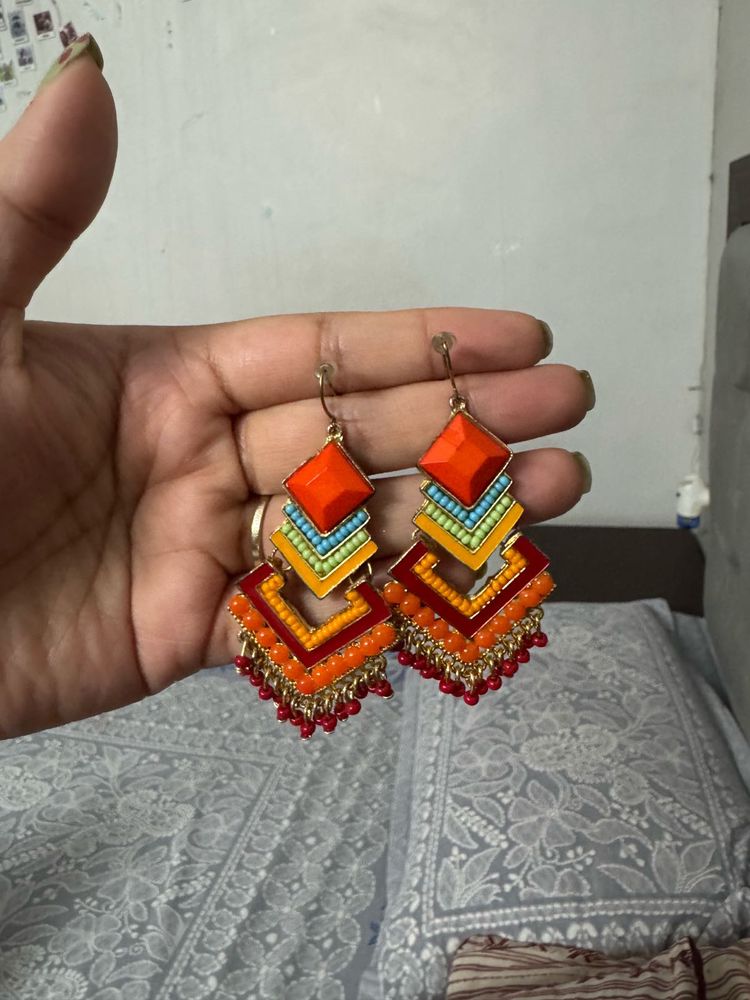 Bohemian Layered Drop Earrings