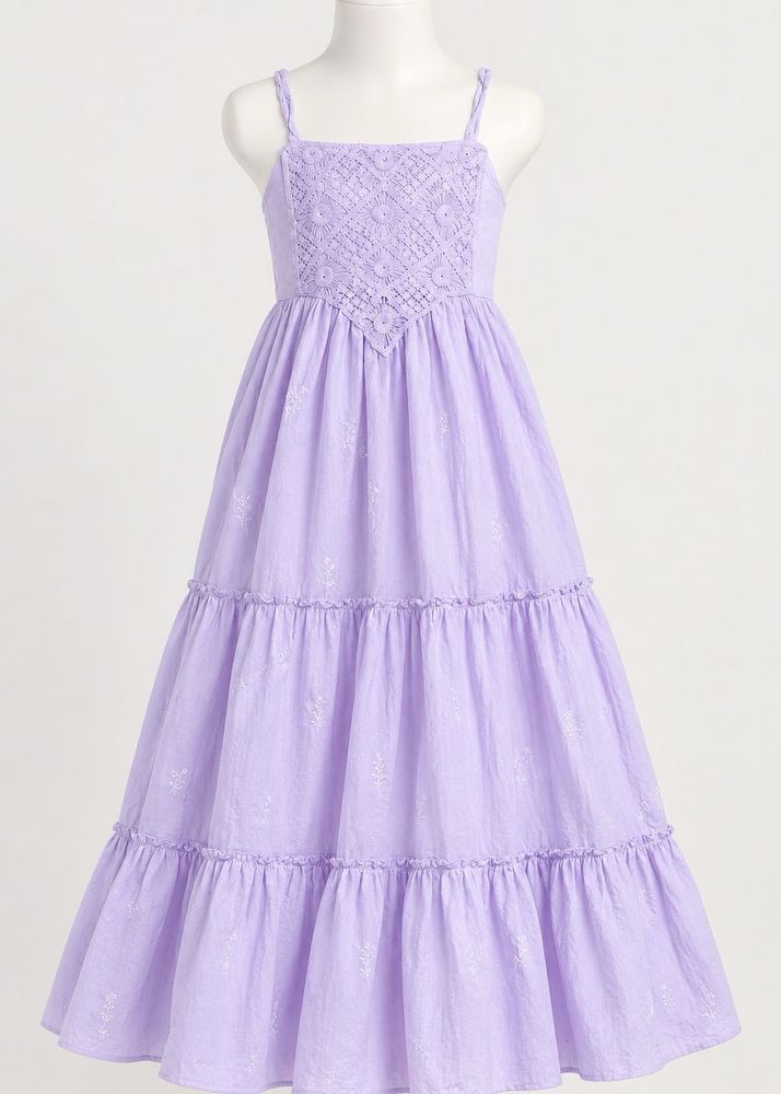 Chic Lavender Tiered Maxi Dress