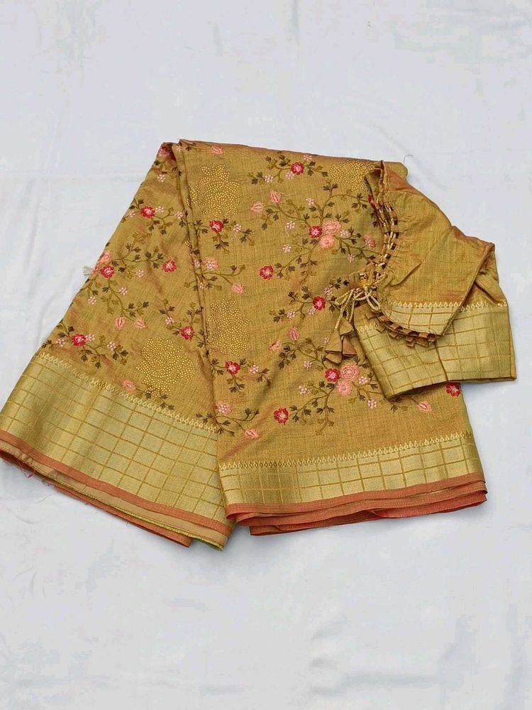 Heavy Embroidery Saree