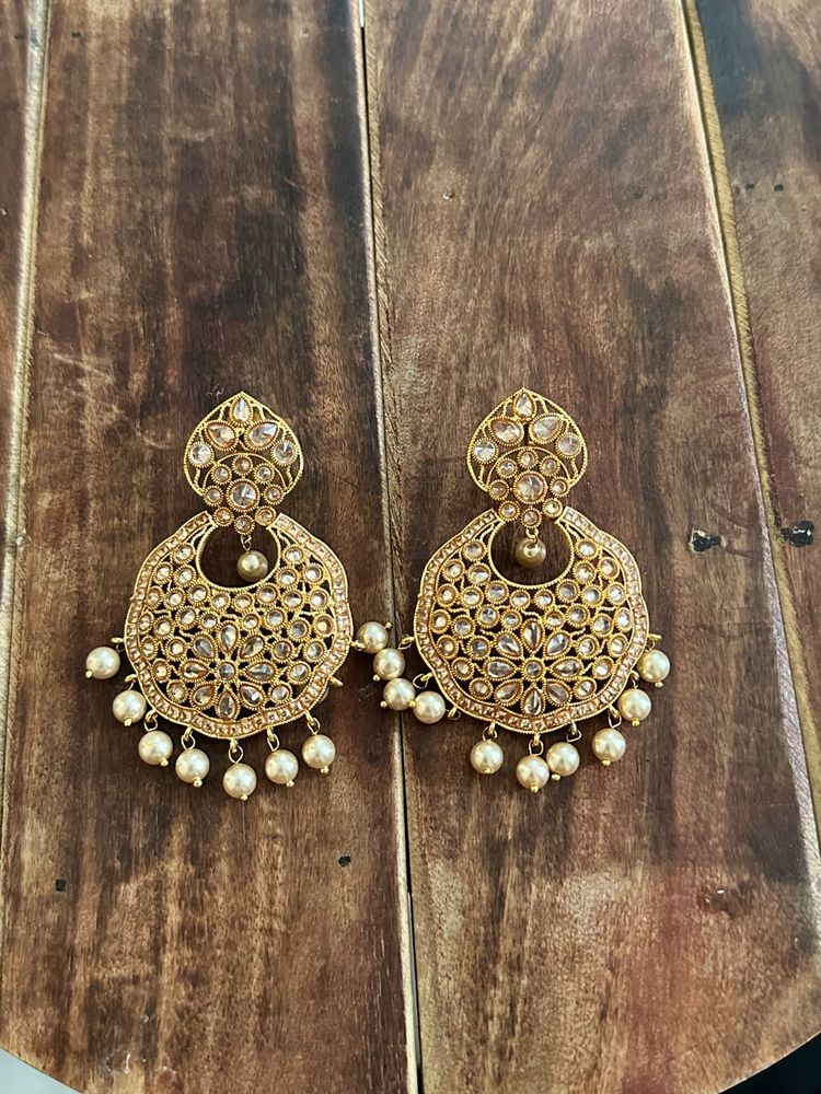 Stunning Gold Plated Jhumka Earrings