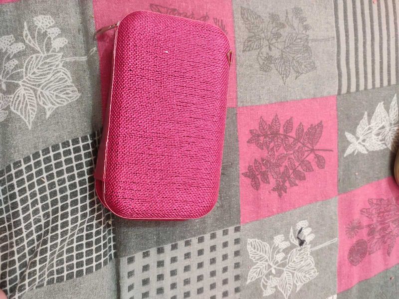 Sparkling Red Beaded Clutch Bag