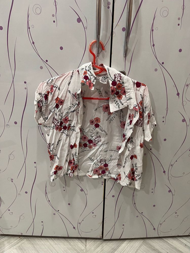 Floral Print Short Sleeve Shirt