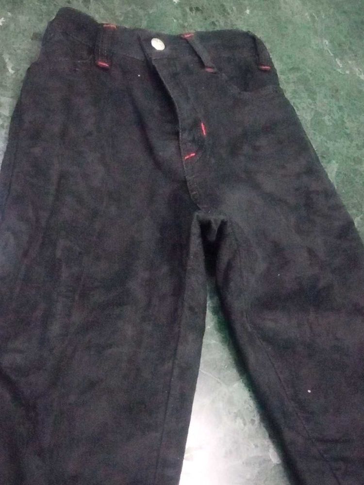 Boy Pant Fabric Velvet Black