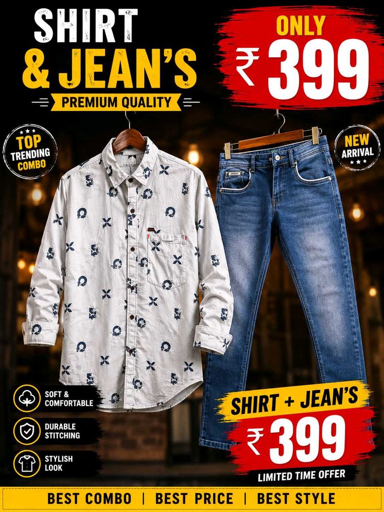 Men's Shirt &amp; Jeans Combo