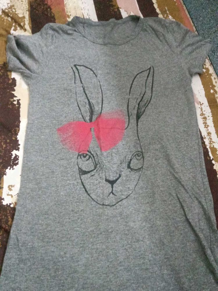 Cute Grey Bunny T-Shirt