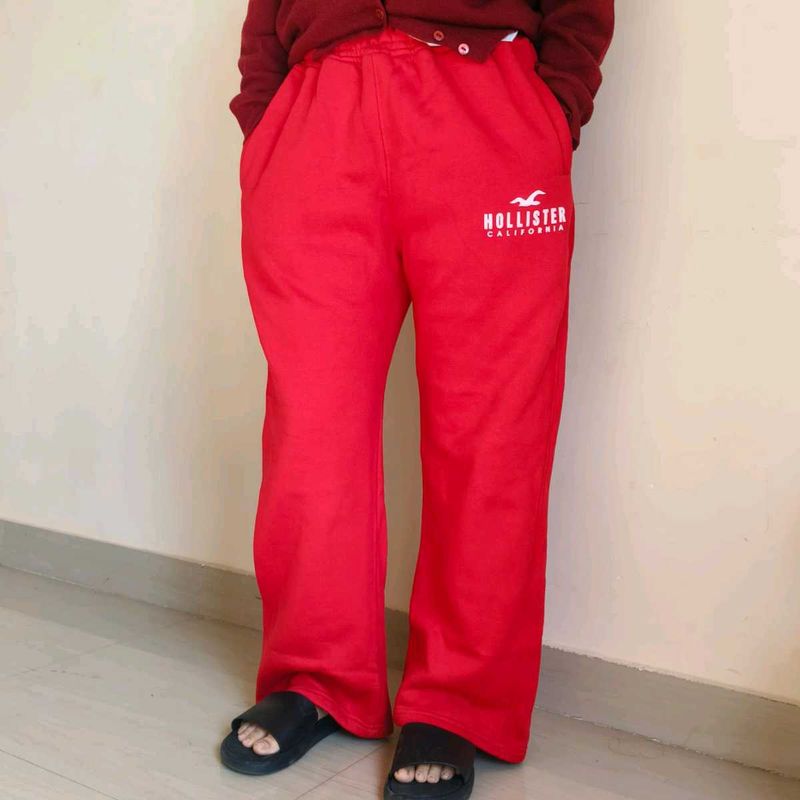 Hollister Red Sweatpants