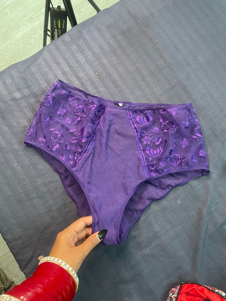 Purple Lace Briefs