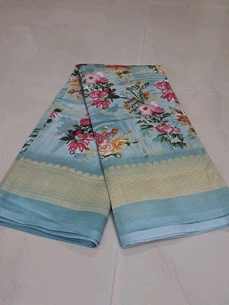 New Beautiful Floral Print Saree