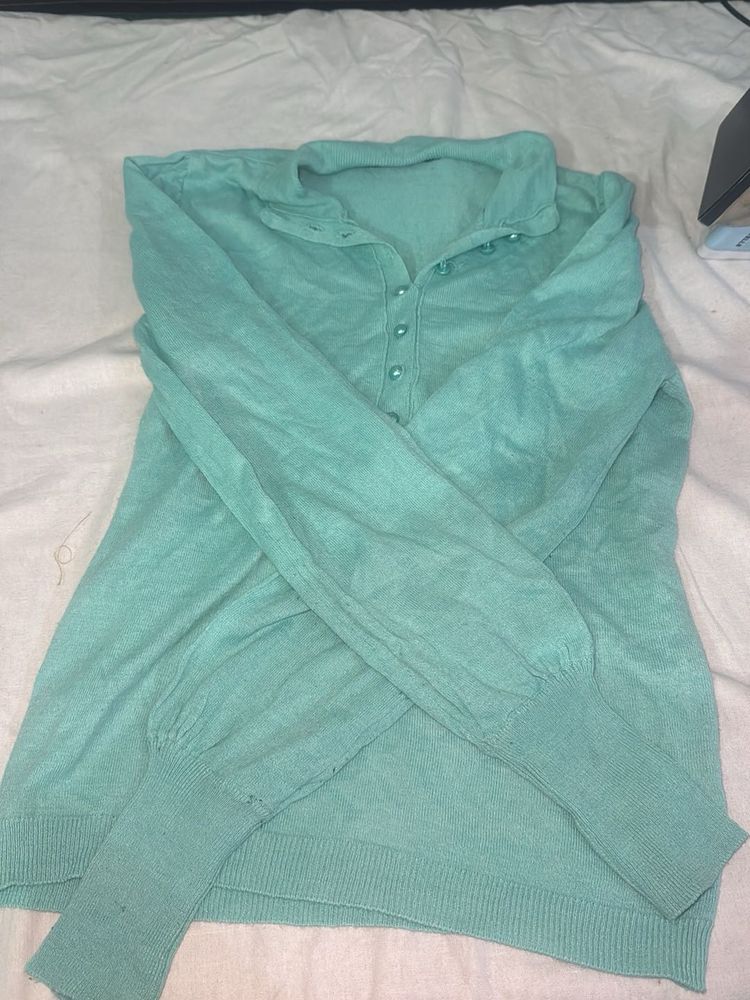 Mint Green Long Sleeve Top