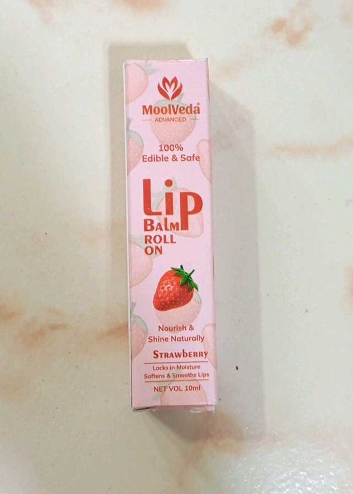 MoolVeda Strawberry Lip Balm Roll On
