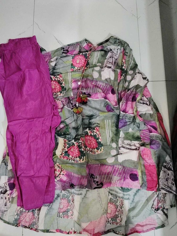 Women's Printed Kurta with Pants
