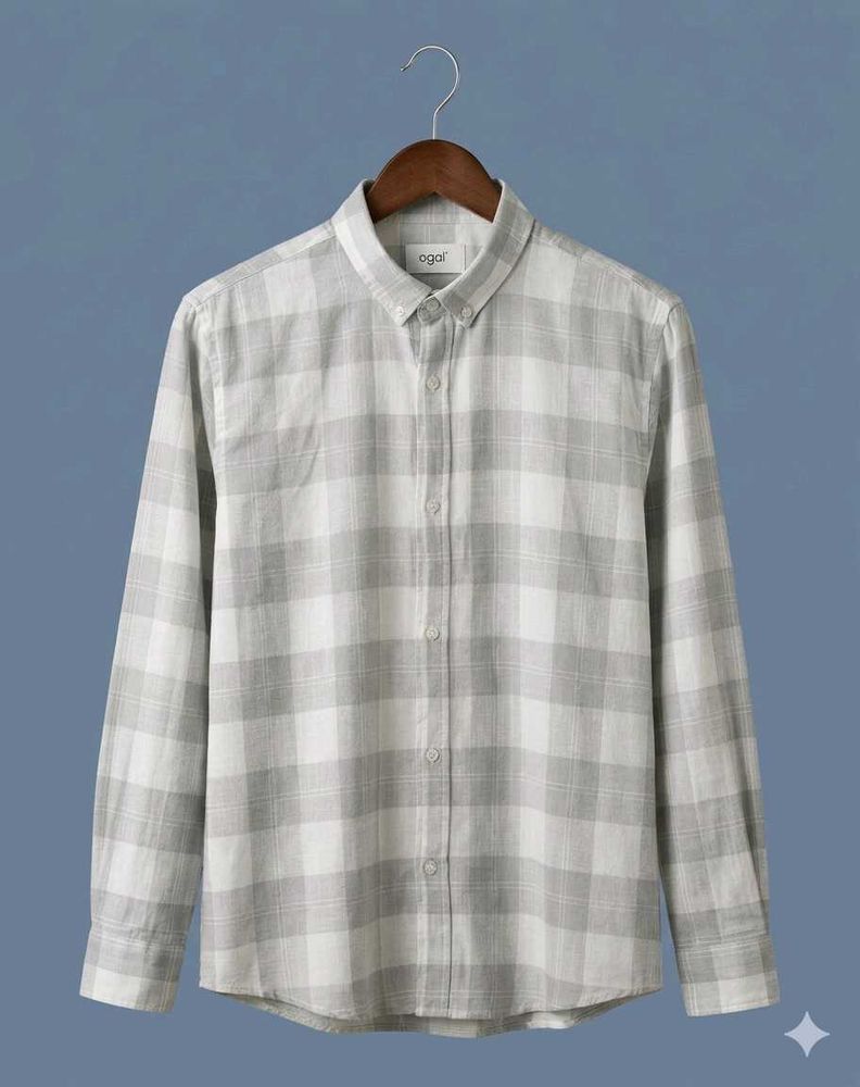 Oversized vintage check shirt size(L)