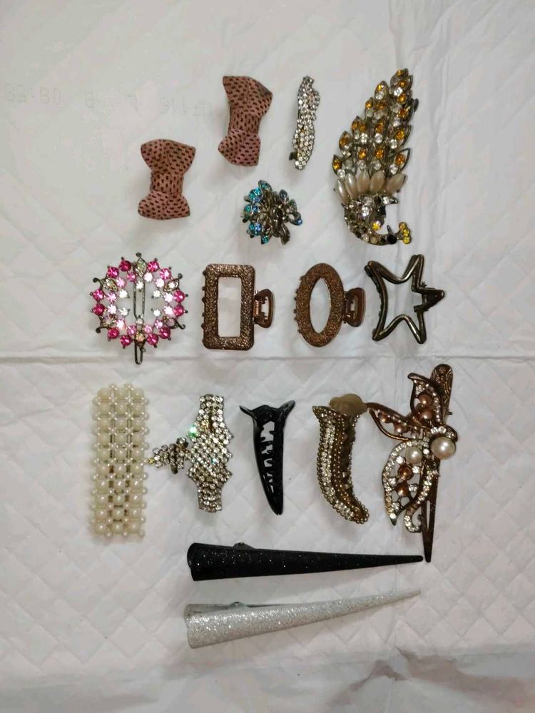 Hair Clip Bundle combo of 16 clips