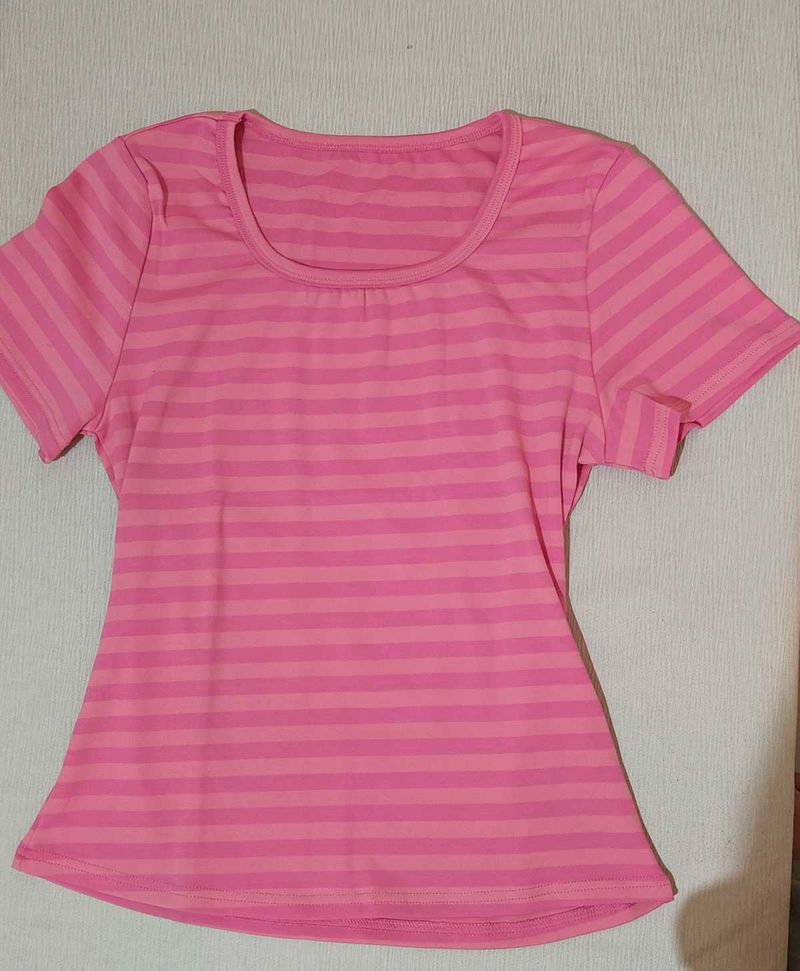 Pink Striped T-Shirt