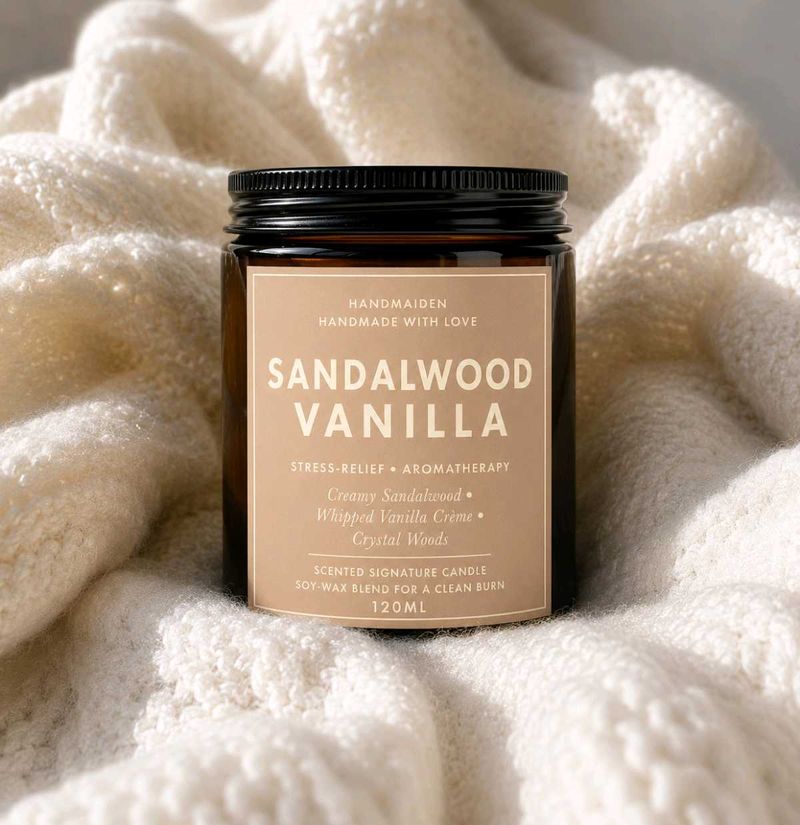 Handmaiden Sandalwood Vanilla Scented Candle