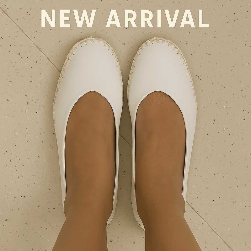 White Ballerinas Imported Pure Leather