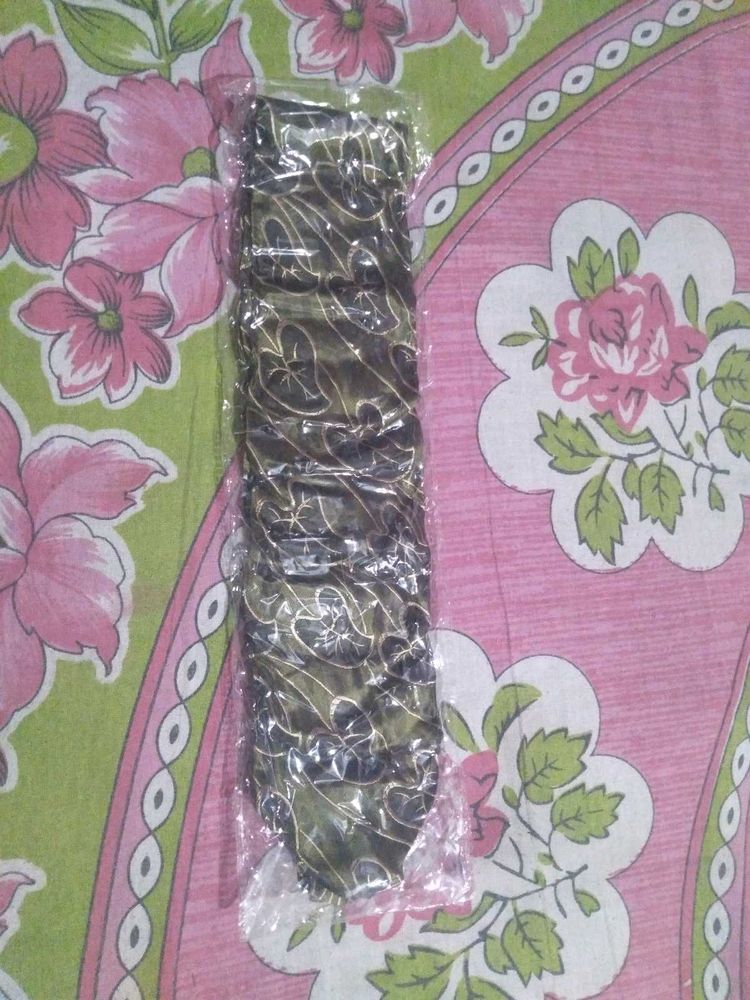 Olive Green Patterned Tie