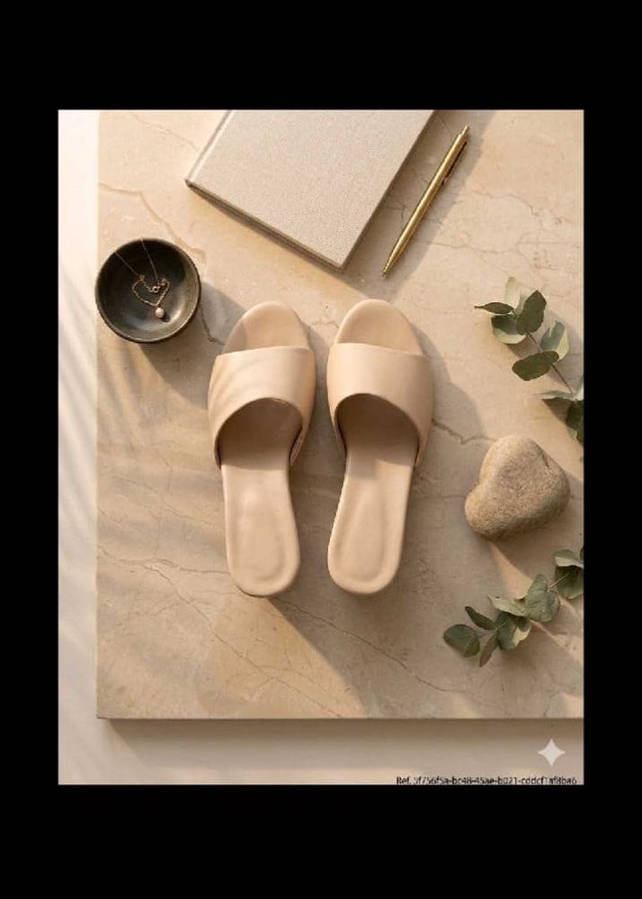 Stylish Beige Slip-On Sandals