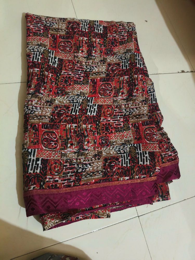Vibrant Printed Saree