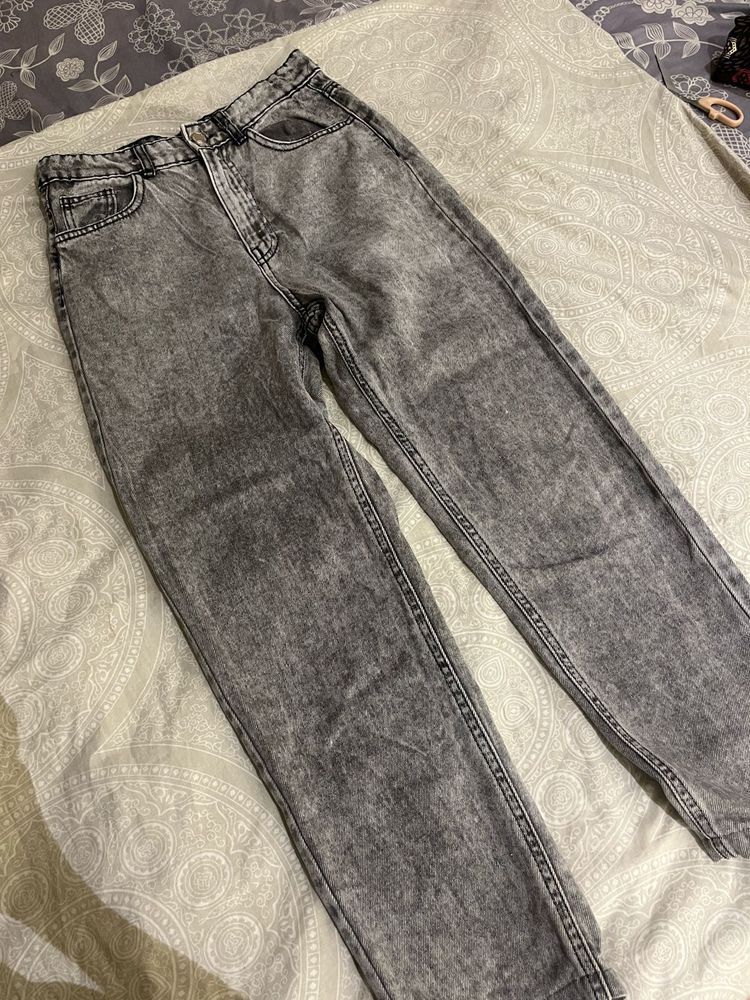 👖Grey Acid Wash Denim Jeans