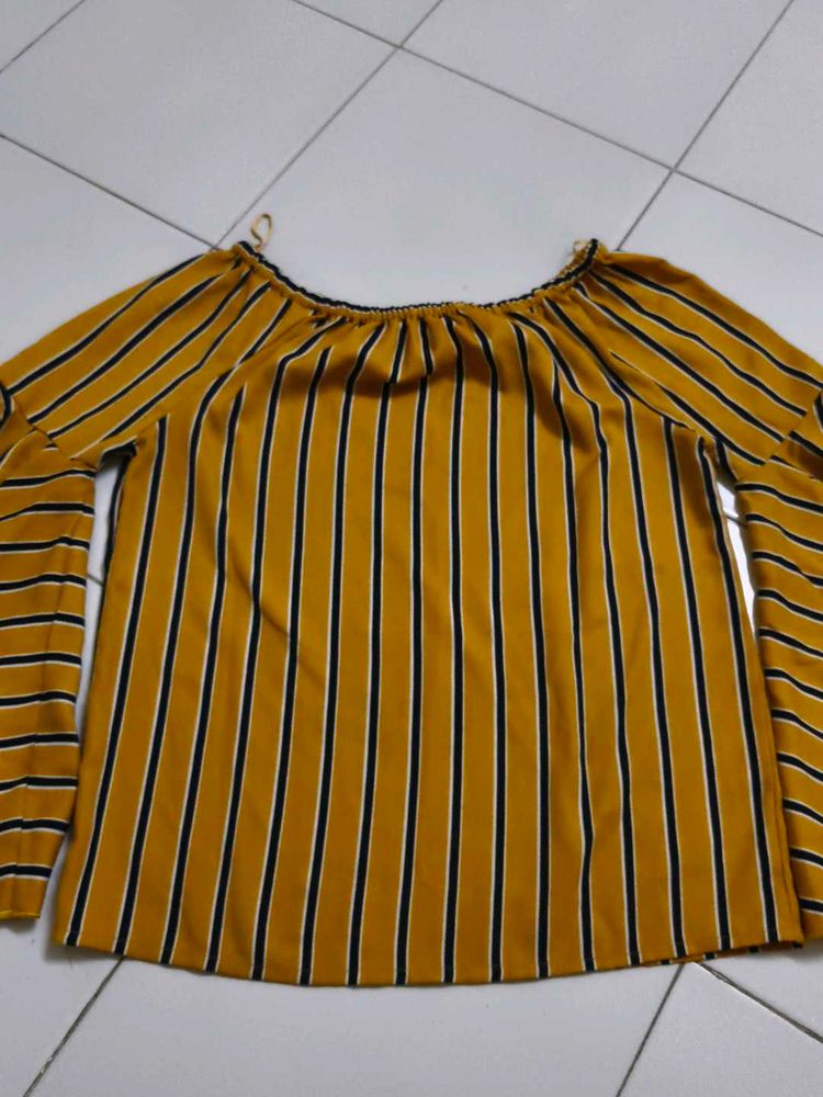 Striped Off-Shoulder Top