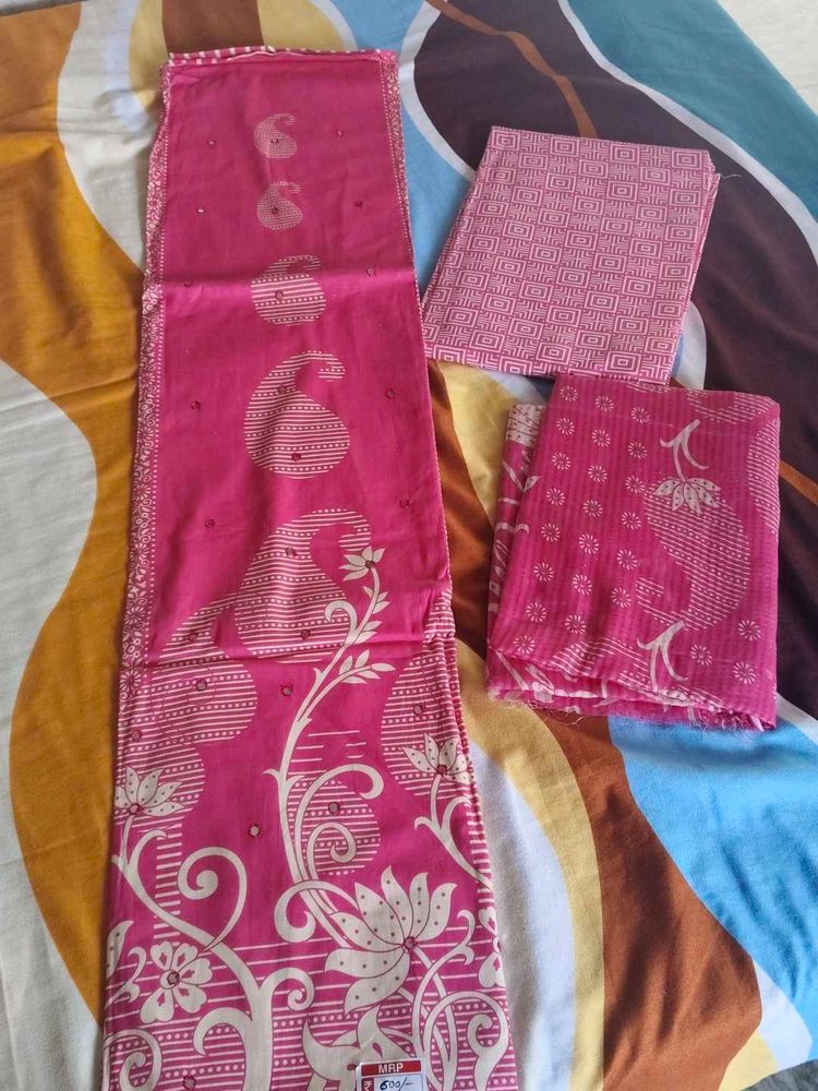Beautiful Pink Kurta Set Fabric