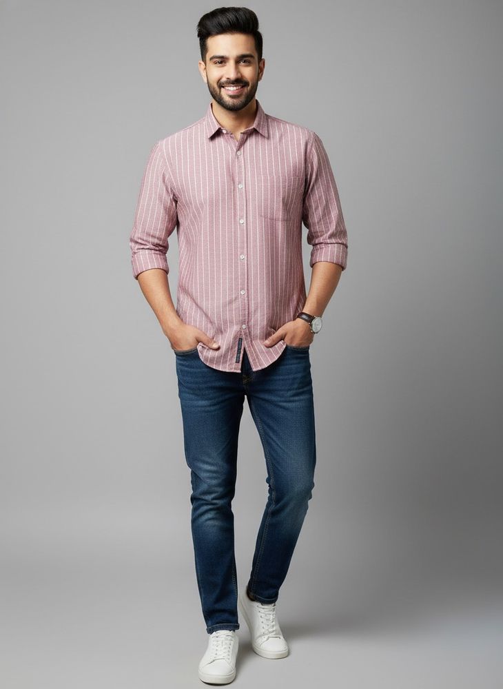 Men's Striped Casual Shirt