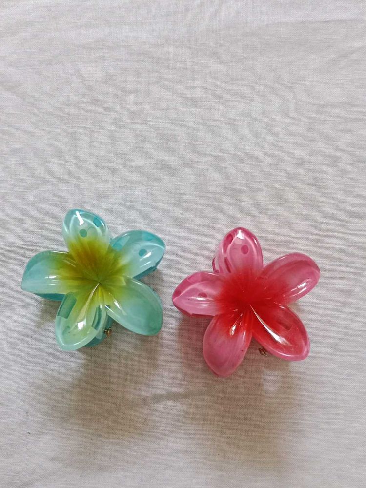 Flower Hair Claw Clips