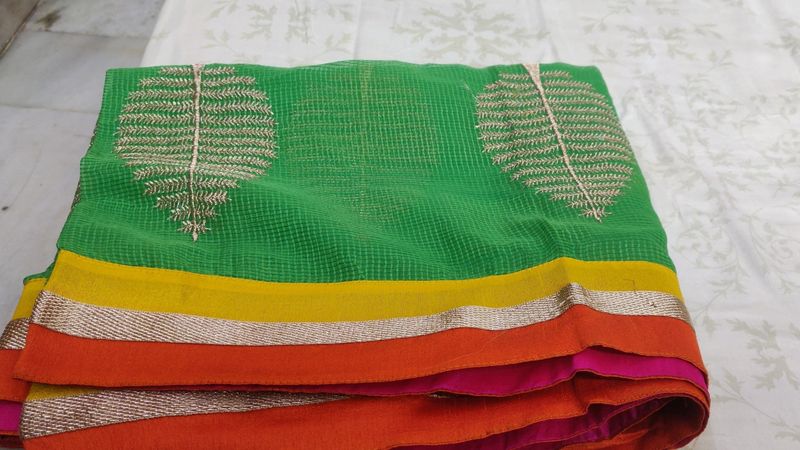 A multi Coloured Dupatta With Big Zari Boota