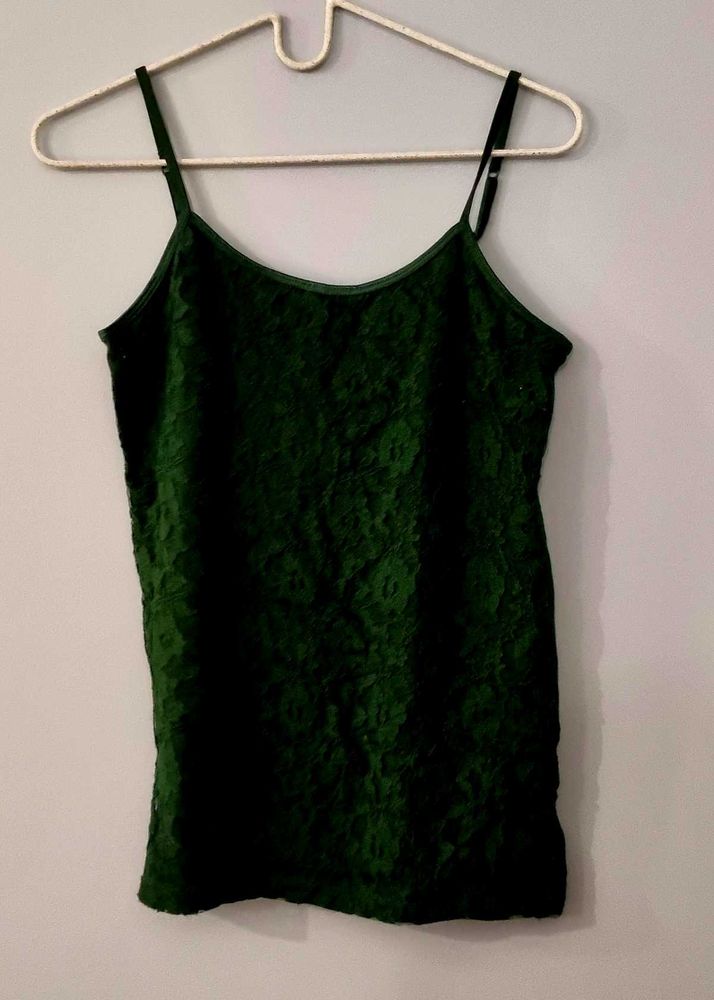 Green Lace Cami Size 12