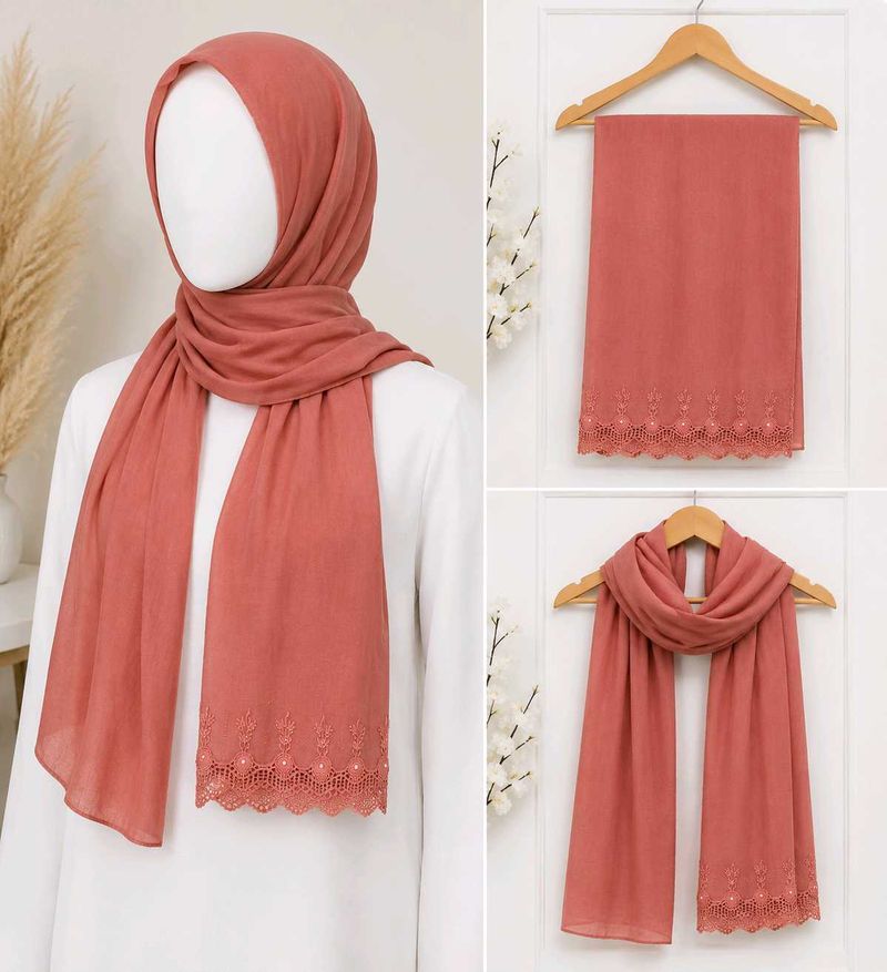 Women's Dusty Rose Cotton Stole