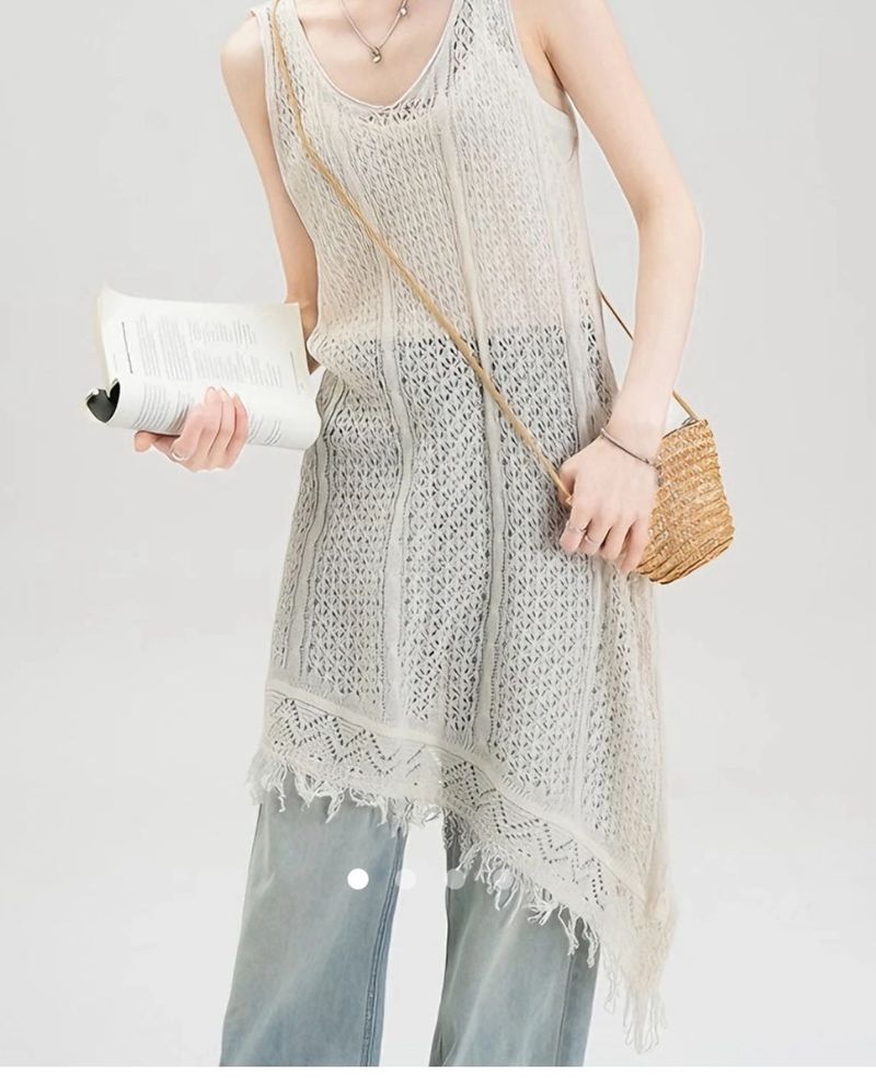 Sheer Knit Tunic Top
