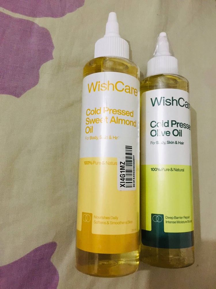 WishCare Cold Pressed Sweet Almond &amp; Olive Oil