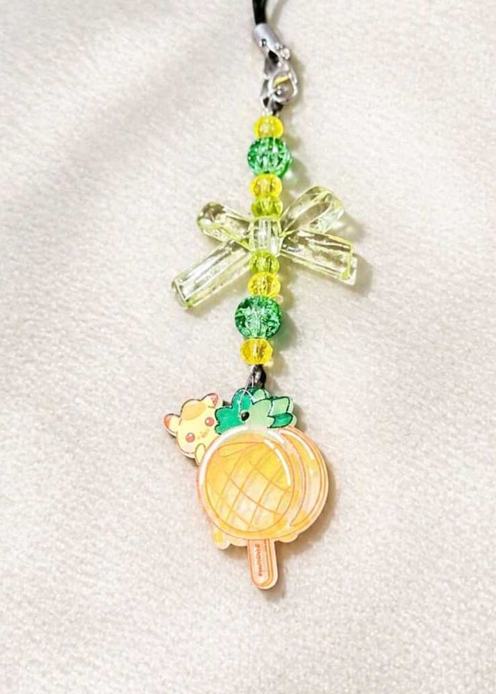Cute Beaded Lantern Charm Keychain