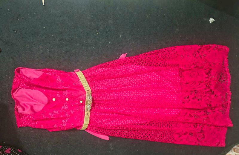Beautiful Pink Lace Gown