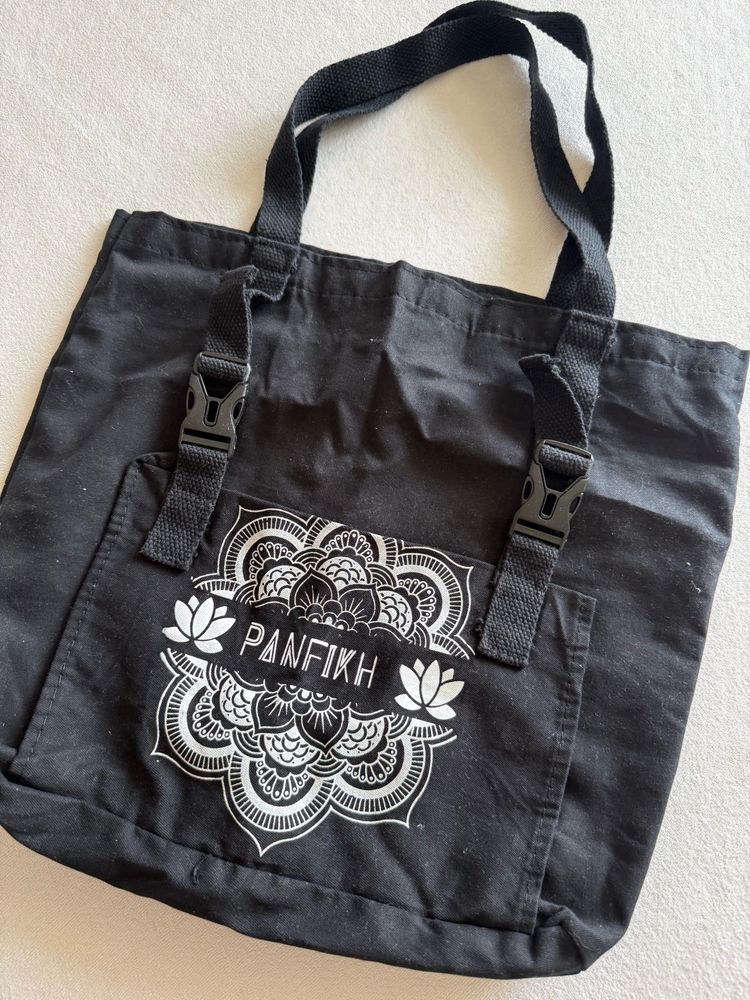 Black Canvas Tote Bag