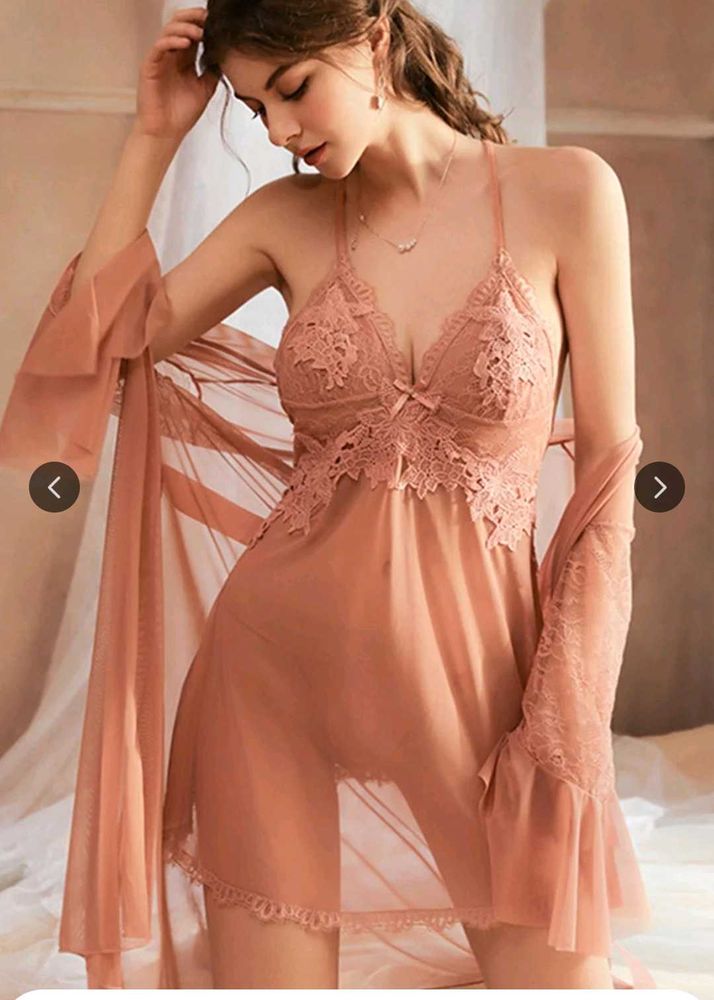 shoulder strap baby doll with brief Lingerie Set