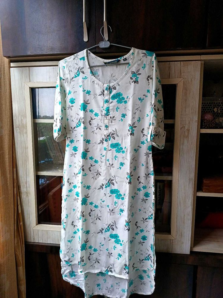 Floral Print Up-Down Kurta