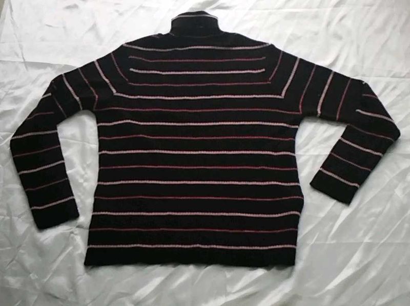 Striped Turtleneck Sweater