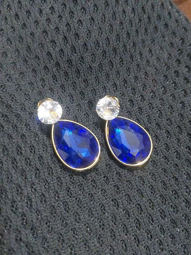 Elegant Blue Drop Earrings