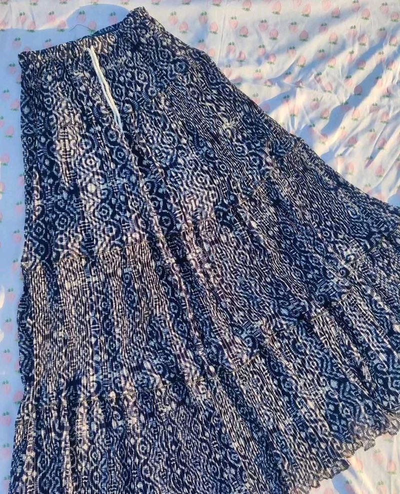 Bohemian Print Tiered Maxi Skirt
