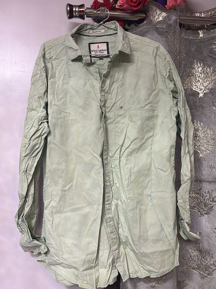Men's Light Green Casual Shirt