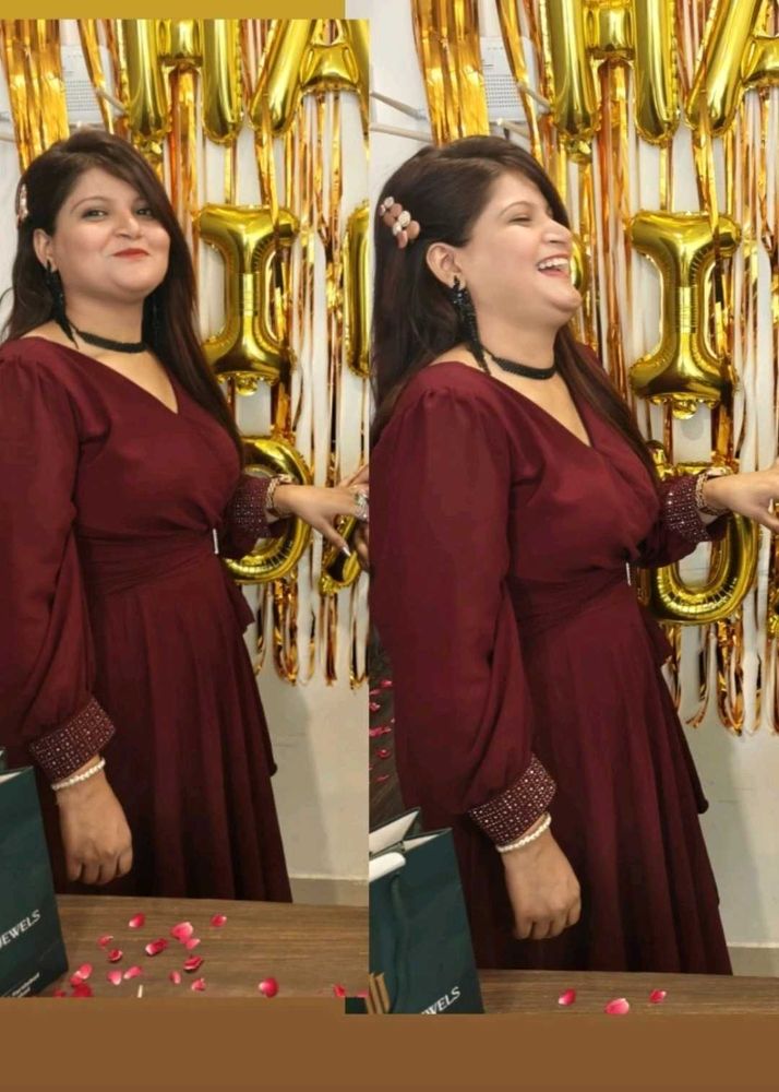 Maroon Ethnic Gown