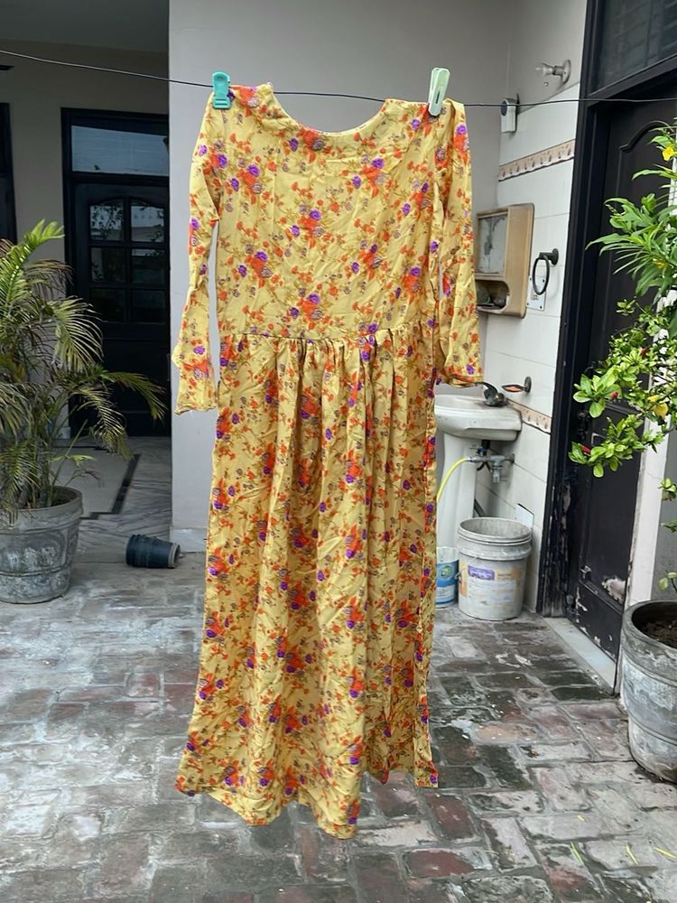 Yellow Floral Maxi Dress