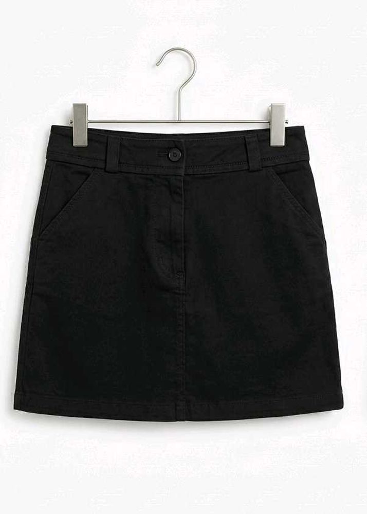Classic Black A-line Skirt