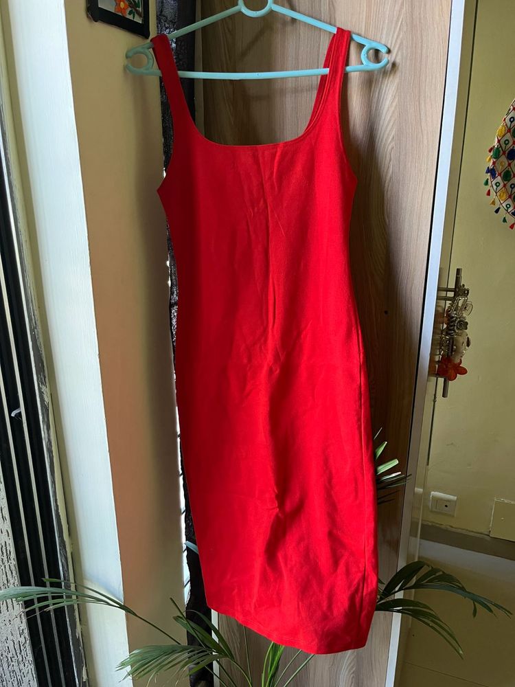VALENTINES SALE ZARA Red Bodycon Dress