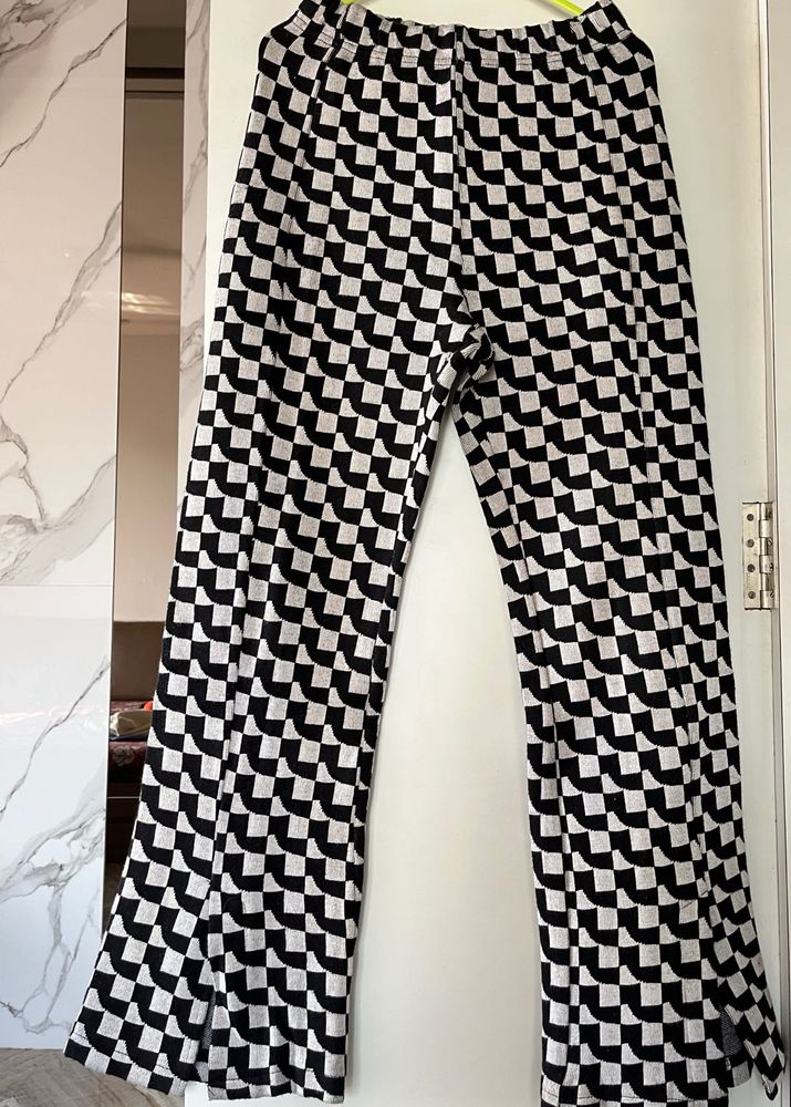Geometric Print Wide Leg Pants